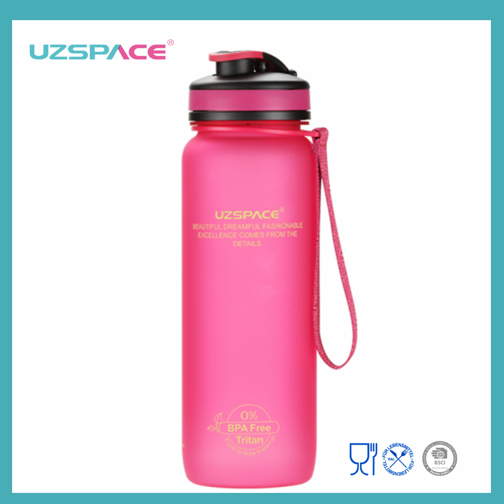 800ml UZSPACE Tritan BPA Free Drinking Aesthetic Wellness Plastic Water Bottles With Custom Logo Featured Image