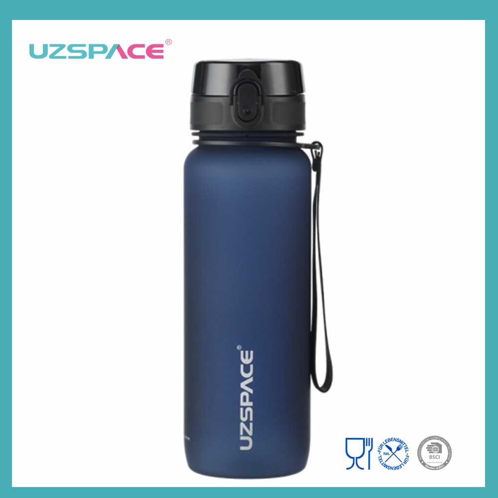 800ml UZSPACE 1-Click Qhib Lid Tritan BPA Dawb Portable Yas Dej Lub raj mis Featured duab