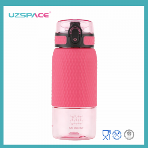 400ml UZSPACE Tritan BPA وړیا سپورت پلاستيکي میوه انفیوزر د اوبو بوتل