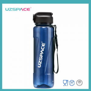Botella de agua de plástico a prueba de fugas sin BPA UZSPACE Tritan de 1000 ml