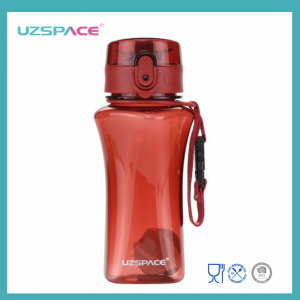 Botella de auga potable deportiva de plástico UZSPACE Tritan de 350 ml