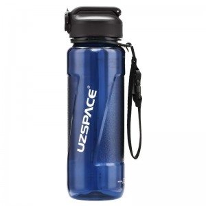 800ml UZSPACE Tritan BPA Free Leakproof Clear Water Bottle Plastic With Straw-ok