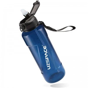 1500ml UZSPACE Tritan Leakproof የፕላስቲክ የመጠጥ ውሃ ጠርሙስ BPA ከገለባ ነፃ