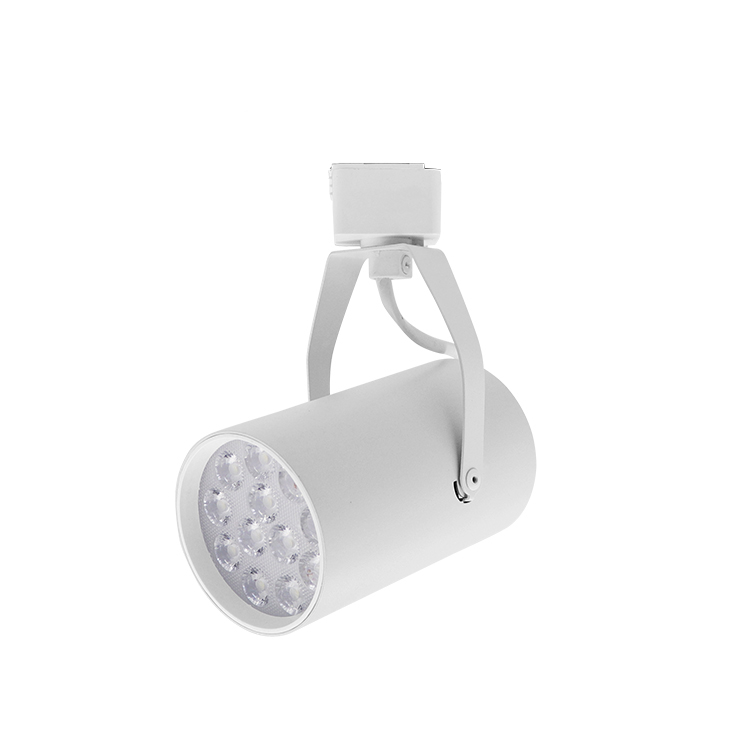 Alumini me rrotullim fleksibël LED i bardhë i zi 5/12/24 W i rregullueshëm i dritës së pistës në qendër të vëmendjes me huall mjalti