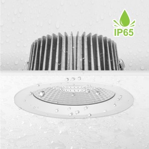 IP65 VACE អាលុយមីញ៉ូមការពារមិនជ្រាបទឹក LED COB 12/18/30/40W Recessed Downlight សម្រាប់បន្ទប់ទឹក Balcony
