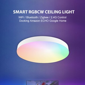 VACE Rgbww Wifi Bluetooth Music 24W Rgb Remote Control Smart Rgbcw Led Ceiling Lights ដោយ TUYA