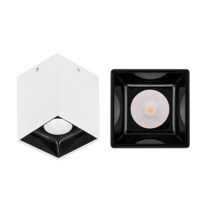 VACE Surface Mount Single Head Aluminium 10W 20W 30w Square Black White Led Surface Mounted Downlight