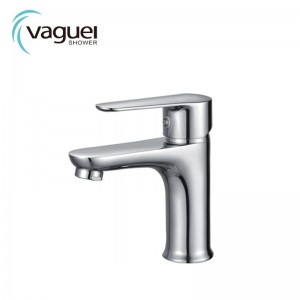 បន្ទប់ទឹកស័ង្កសី Alloy Single Handle Stainless Basin Faucet
