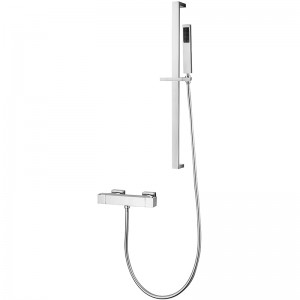 Термостатски миксер за туширање во бања Лизгачка шипка за ѕидно држач за туширање топла ладна вода славина Контролен вентил за температура