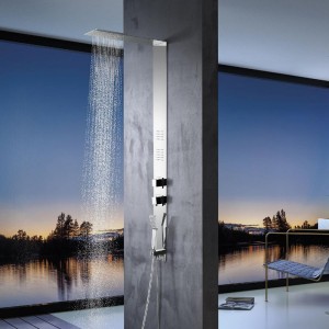Panell de dutxa de temperatura d'alta qualitat Aixeta LED inoxidable i barata