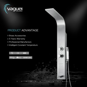 Sanitary Ware Wall Mounted Rainfall Shower Set Shower Panel With Tube Faucet