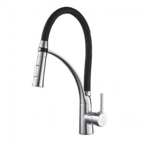 I-Vaguel Black Stainless Steel Chromed Kitchen Faucet Flexible Water Tap