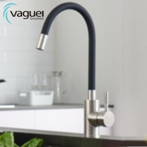 Vaguel Top Rated Black South America Kitchen Faucet Water Connector