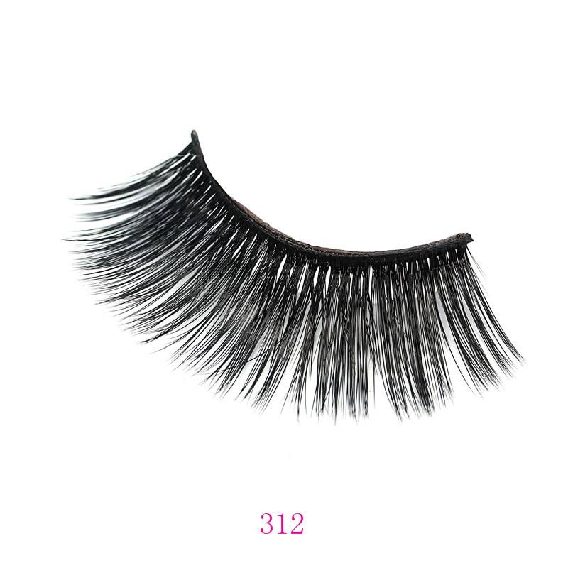 False Eyelash Handmade Soft Black Cotton Stalk 3D 312-317