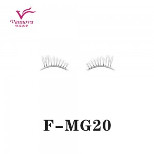 Transparent stem synthetic false eyelashes F-MG20