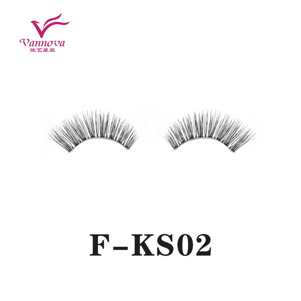 Factory Wholesale Fluffy Transparent stem synthetic eyelashes F-KS02