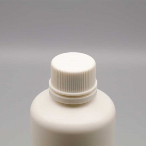 200 ml Oral Liquide PE bela okrogla steklenica za tekočino s tehtnico Steklenička za pakiranje z navojnim pokrovom