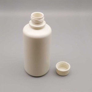 200ml Oral Liquide PE White Round Liquid Bottle e nang le Scale Packing Bottle With Screw Lid