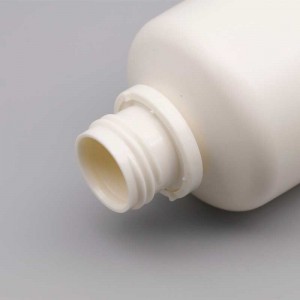 Shishe e bardhë e rrumbullakët e lëngshme me lëng PE 200 ml me shishe paketimi peshore me kapak me vidë