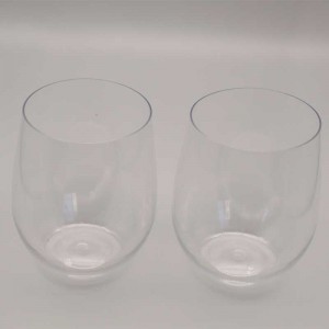 Nezlomljive plastične skodelice za vino brez pecljev iz tritana 16 oz 450 ml
