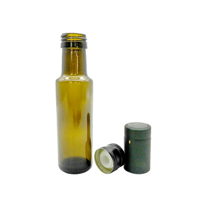125 ml okrúhla sklenená fľaša na olivový olej