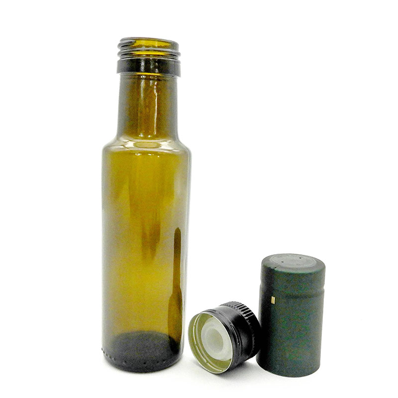125 ml rund olivolja glasflaska Utvald bild