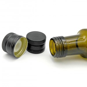 Кругла темно-зелена пляшка оливкової олії 250 мл