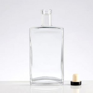 Bottiglia di vetro per liquore quadrata da 700 ml