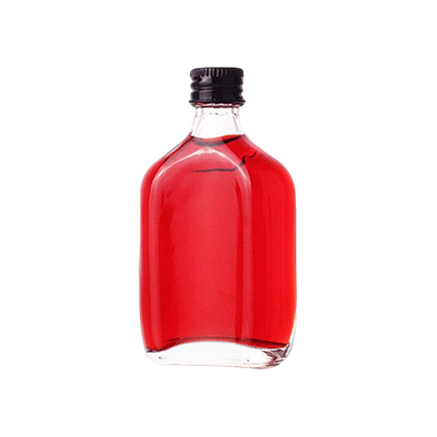Mini glazen fles van 50 ml doorzichtige wodka