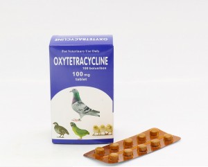 Tableta de oxitetraciclina de 100 mg
