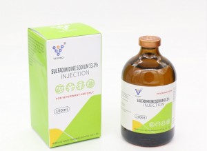 Grousshandel Rabatt China Veterinärmedizin Sulfadimidin Natriuminjektioun 33,3% fir Déieren