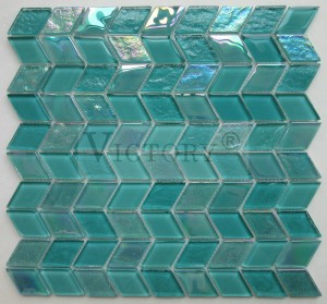 Blue Mosaic Bathroom Tile Black and White Mosaic Tile Bathroom Glass Mosaic Tile Art Luxury Diamond Glass Crystal Mosaic for Wall Decorative High Quality Kitchen Decoration Crystal Herringbone Glass Mosaic 4mmthickness Interior Wall Decorative Luxury Glass Mosaic for Living Room