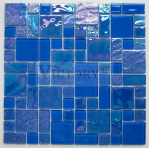 Niebieska mozaika Kolorowa mozaika Mozaika Płytki prysznicowe Niebieska mozaika Płytki łazienkowe Szklana mozaika / kolorowa / basen / ściana TV / szklana mozaika Fabryka płytek basenowych i dekoracyjne szklane mozaiki ścienne Opalizująca szklana mozaika do dekoracyjnej płytki ściennej Backsplash