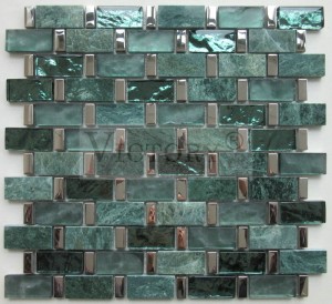 Foshan Fabrika Doğrudan Satış Fiyatı Mix Renk Cam Taş Mozaik Banyo Duvar Karosu için Yüksek Kalite Toptan Popüler Kristal Şerit Cam Mozaik Karo
