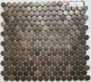 Зэс металл хээтэй Backsplash мозайк хавтан Ханын хүрэл хэв маягийн эртний зэс мозайк хавтан Металл урлагийн мозайк ханын хавтан Backsplash