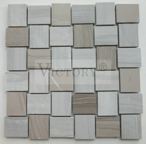 N'èzí Mosaic Tiles Floor and Decor Mosaic Tile Mosaic Floor Tiles Mosaic Bathroom Floor Tiles Marble Mosaic Floor Tile Natural Carrara White Marble Stone Mosaics for Home, Hotel Wall Mixed Brown Color Decorative Pattern Stone Mosaic