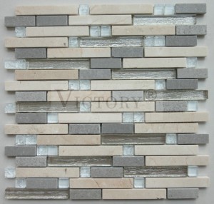 Strip Stone Mosaic Waterjet Mosaic Tile mustavalkoinen mosaiikkilaatta White Mosaic Backsplash Natural Marble Stone Mosaic, muotoiltu marmorimosaiikki kodin sisustukseen