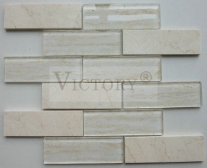 Tiles za Carrara Mosaic White Mosaic Backsplash Travertine Mosaic Tiles Saluni ya Musa na Jiko la Spa Mosaic Backsplash