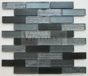 I-China Factory Laminated Crystal Tiles Mosaic Design yokuhlobisa Kwangaphakathi