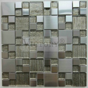 Madum tal-Mużajk tal-metall Stainless Steel Mosaic Metal Wall Art