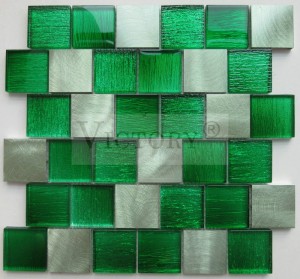Метални мозаик плочки Стаклени и камени мозаични плочки Црвени мозаик плочки Зелена мозаик плочка Шарена мозаична плочка