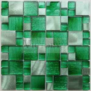 ຈີນ Victory Laminated Glass Mosaic Tiles Metallic Mosaic ກະເບື້ອງຫ້ອງນ້ໍາ 12 x 12 Mosaic Tile