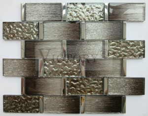 Novi dolazak 8mm debljine zida od laminiranog staklenog mozaika laminiranog kristalnog stakla mozaika za zidove dnevne sobe