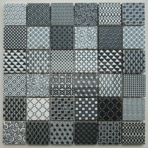Inkjet Inkjet Digital Printing Quadratus Lapis Mosaic Tile Hot Sale Square Inkjet Printing Mix Color Marble Stone Mosaic