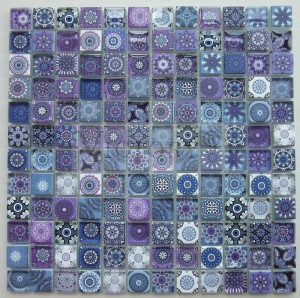 Bläckstråle mosaik Blomma Mosaik Glas Mosaik Kakel Konst Kök Mosaik Salong Mosaik