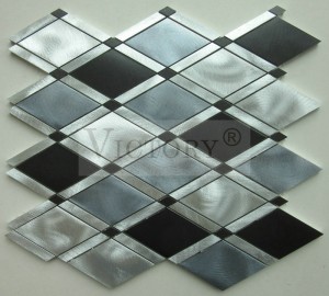 Mozaik metalik aliazh alumini me cilësi të lartë i krehur për kuzhinë Mozaik metalik alumini me cilësi të mirë të parregullt