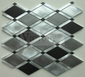 Mosaïque en alliage d'aluminium en métal de haute qualité brossée pour la mosaïque en aluminium en métal de bonne qualité irrégulière de cuisine