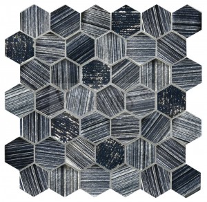 Hexagon Mosaic Tile Black Mosaic Tile Blue Mosaic Tile Backsplash Mosaic Bathroom Wall Tile