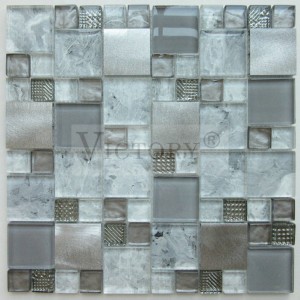 Mozaik metalik Mozaik çelik inox Mozaik alumini Mozaik metalik Përzierje rastësore Mozaik metalik Mozaik argjendi