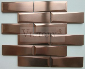 Фабрички нов дизајн на нерѓосувачки челик мозаик лента во облик на метална декорација Мозаик плочка изработена од нерѓосувачки челик